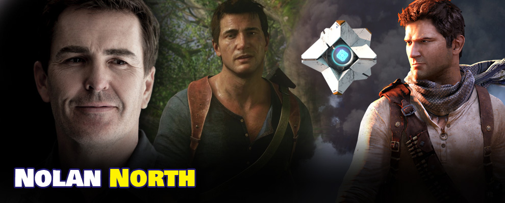 Check out the IMDb page for Nolan North (the voice of Nathan Drake