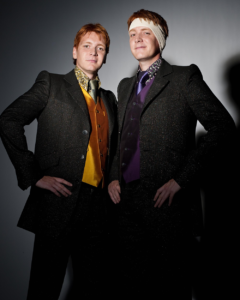 The Phelps twins as Fred and George Weasley in 'Harry Potter'.
